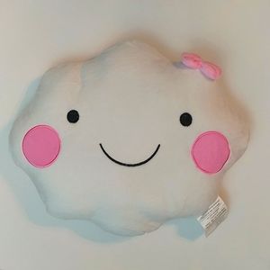 NWT Kawaii Cloud Novelty Pillow White & Pink